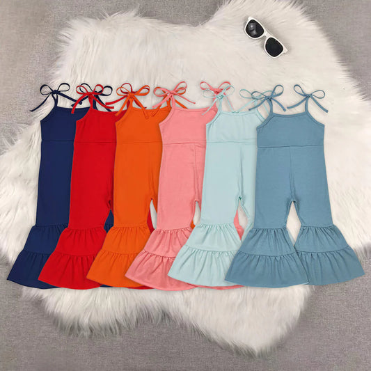solid color cotton girls jumpsuits RTS Sibling Clothes