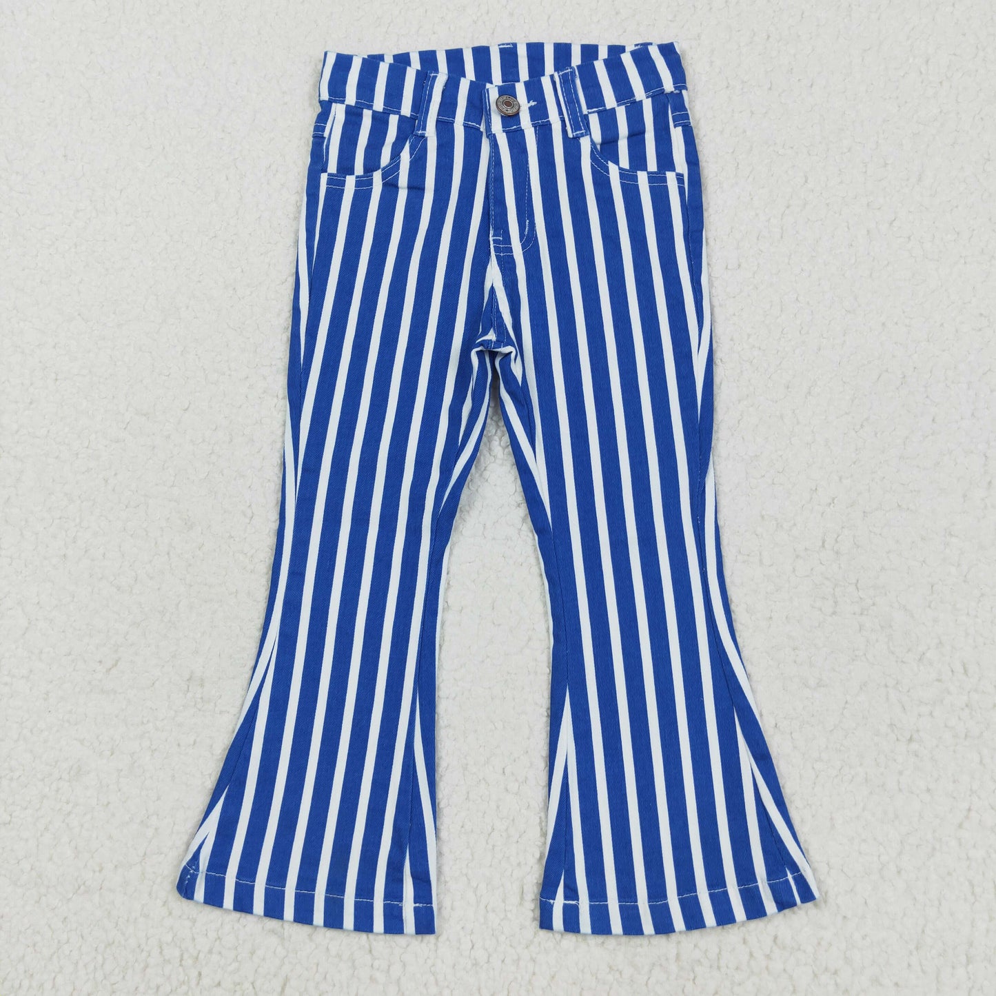 P0761 blue striped girls jeans