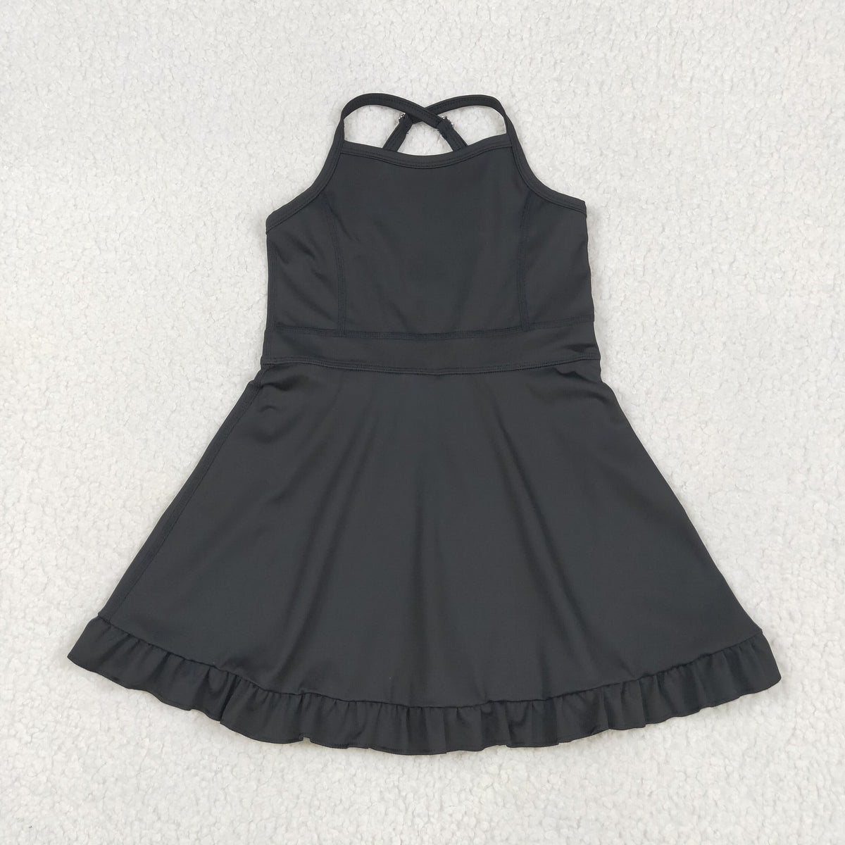 S0552 black girls tennis clothes