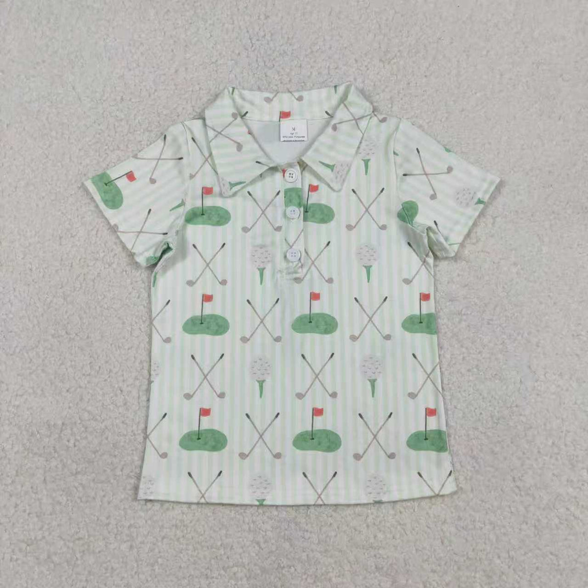 Golf Style Short Sleeve Boys Top Sibling Clothes RTS