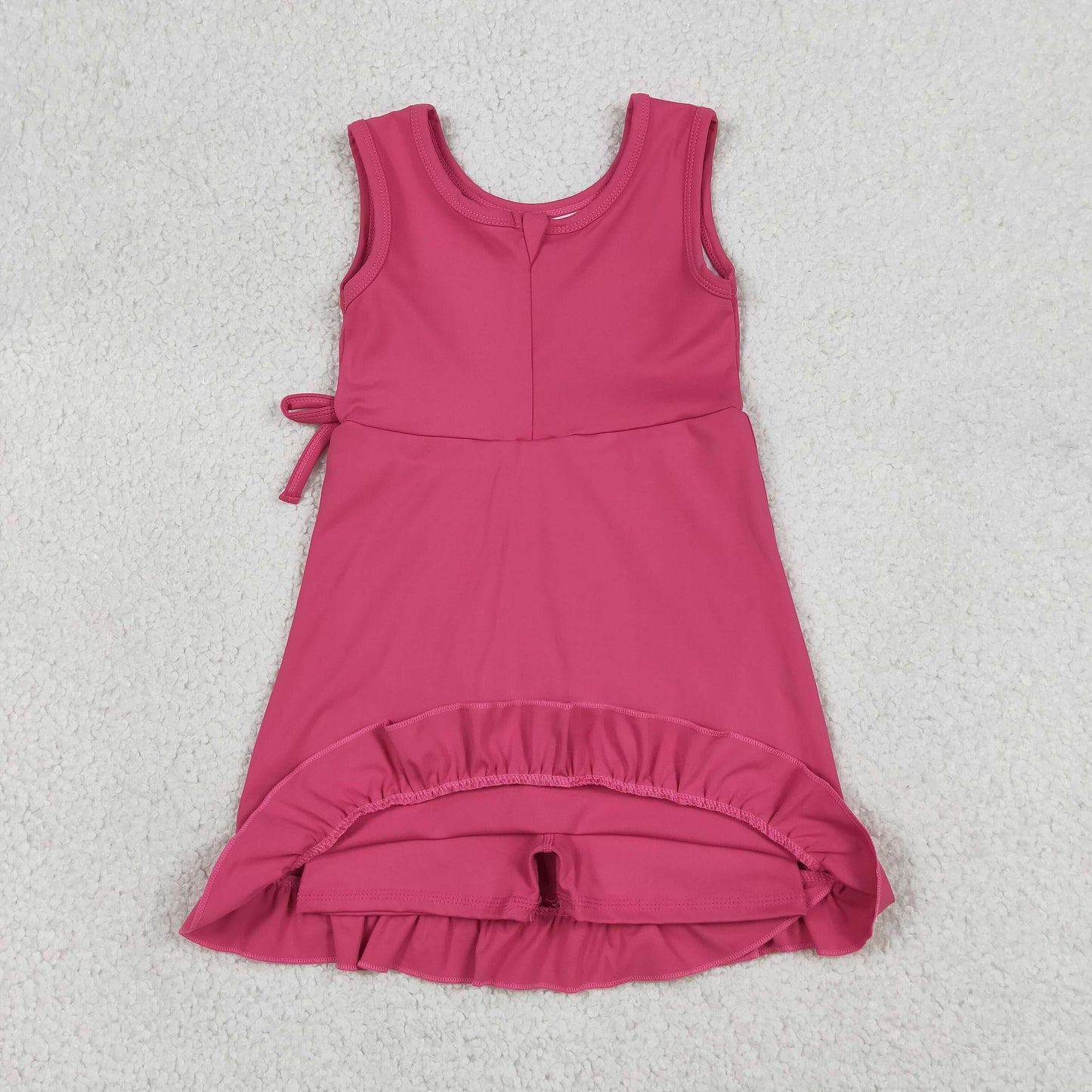 GSD3766 Yoga Hot Pink Sleeveless Skorts Girls Dress