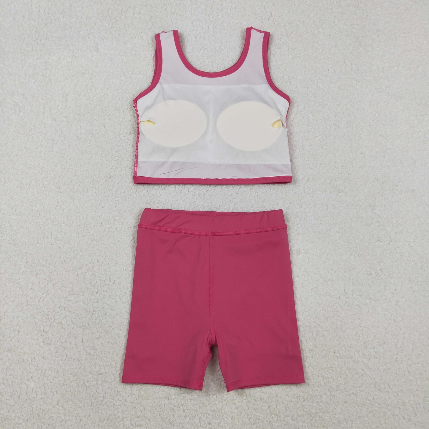 GSD2657 yoga pink sleeveless skirt skorts girls set