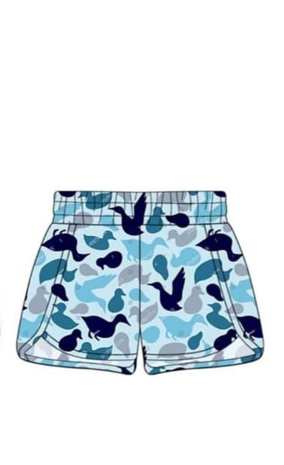 custom style mallard camo kids shorts