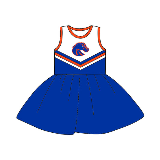 custom Team dress 20 blue sleeveless girls dress