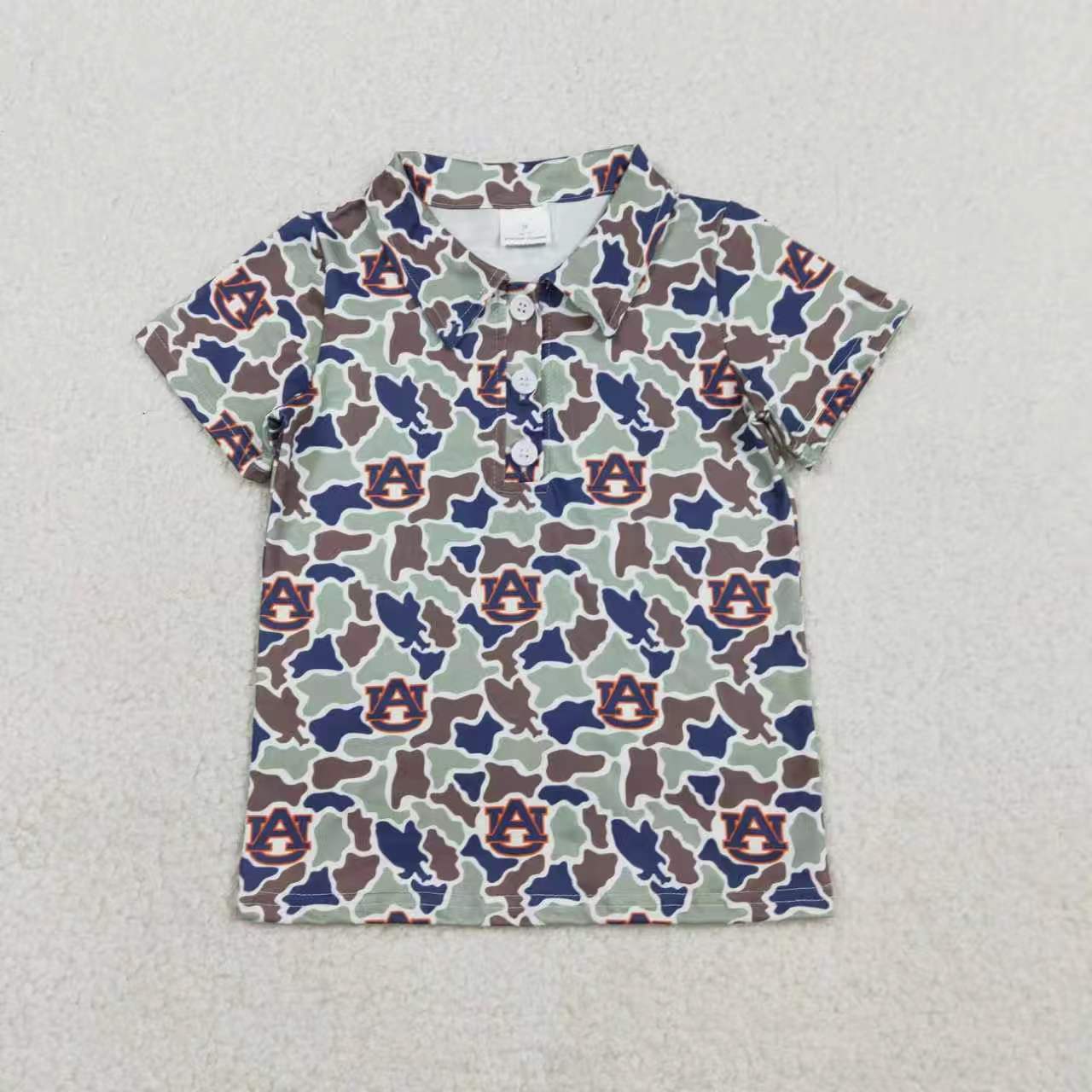 Team Camo Short Sleeve Boys Top Sibling Clothes RTS