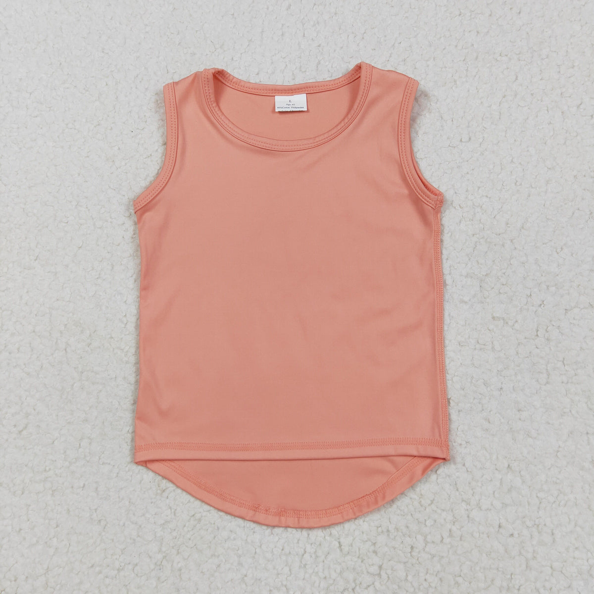 GT0984 yoga light orange sleevless girls top