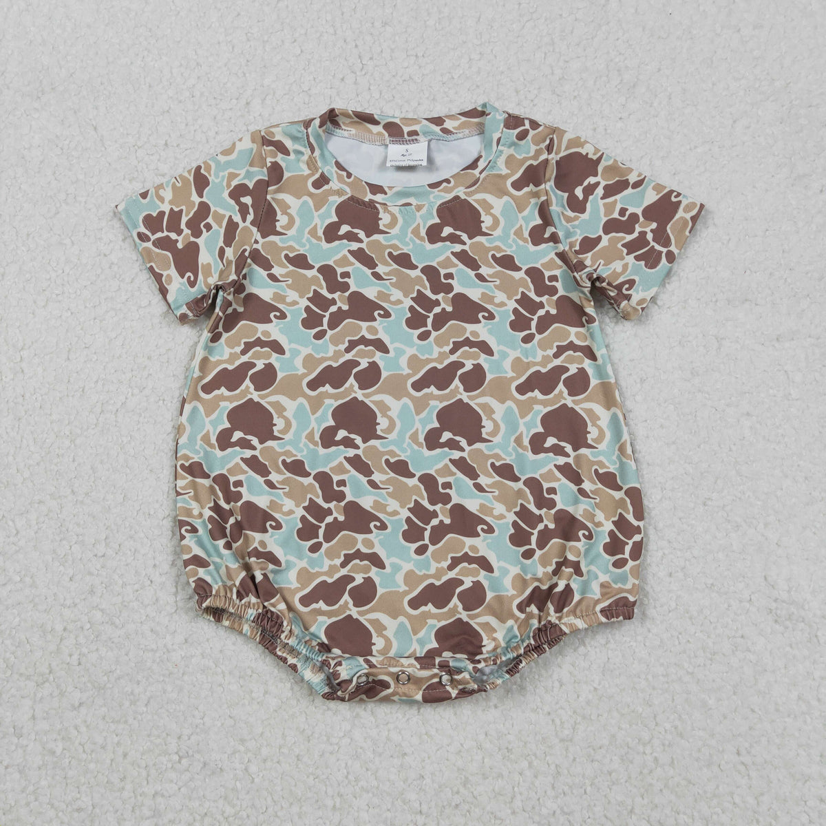 SR3449 Hunting Camo Short Sleeve Boys Romper