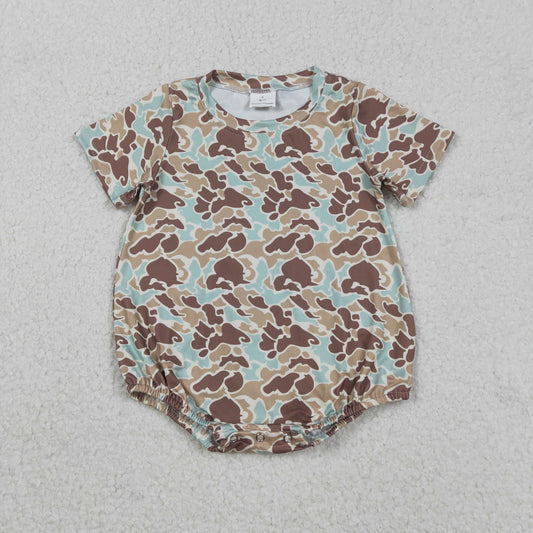 SR3449 Hunting Camo Short Sleeve Boys Romper