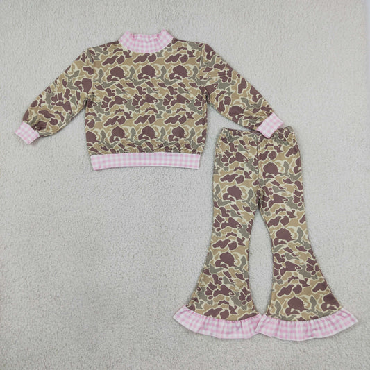 GLP3735 Camo Long Sleeve Pants Girls Set
