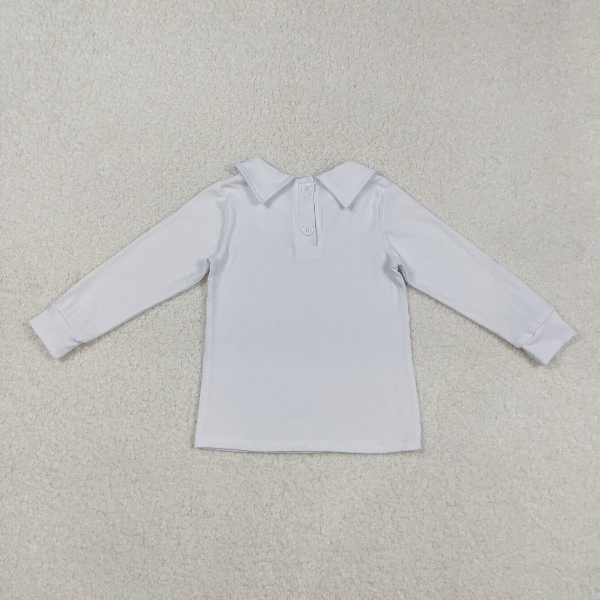 BT0820 white long sleeve cotton boys top