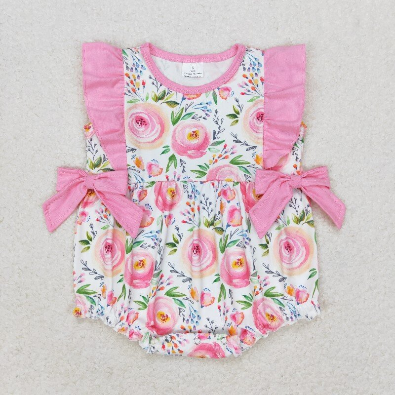 hot pink flowers RTS sibling clothes