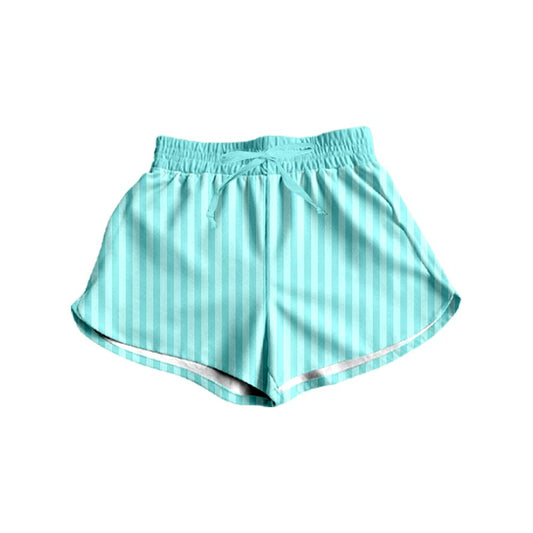 Custom Moq 3  Blue Checkered Adult Women Shorts