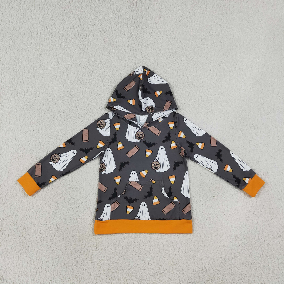 BT1898 Halloween Spooky Bat Hoodie Long Sleeve Boys Top