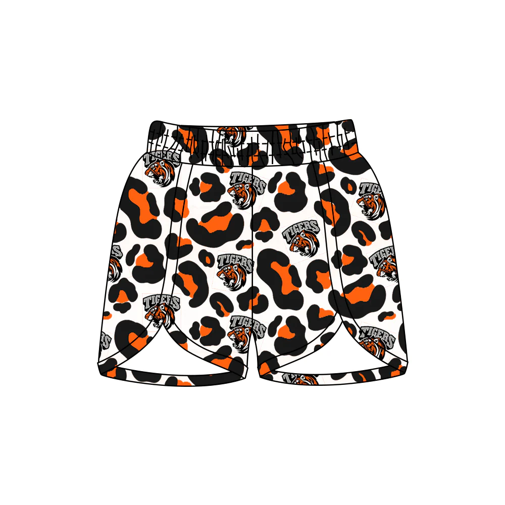 custom moq 3 milk silk leopard girls shorts