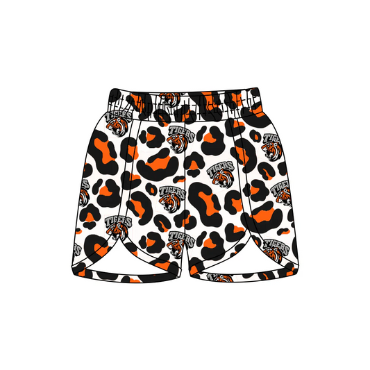 custom moq 3 milk silk leopard girls shorts
