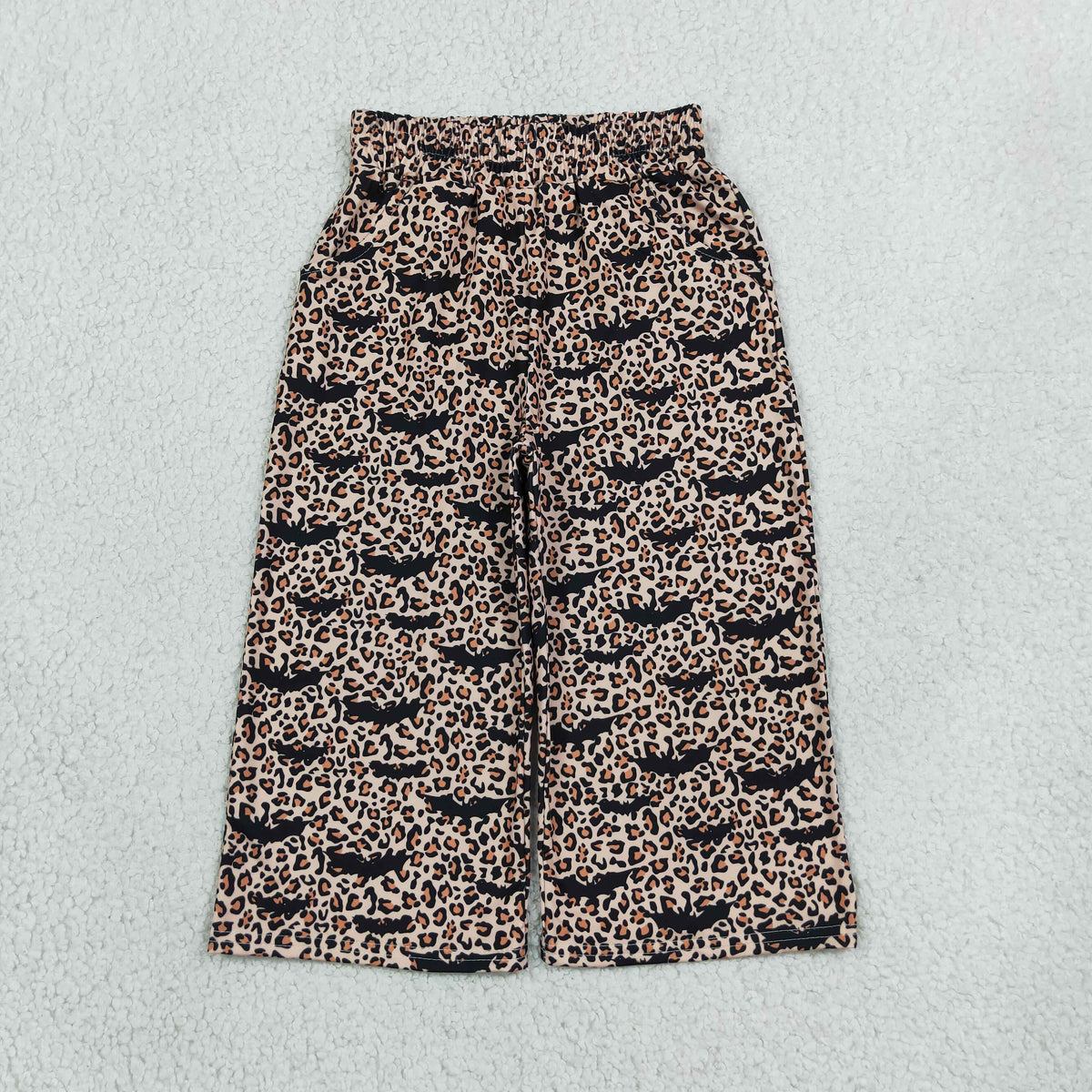 P1133 Halloween Bat Leopard Girls Pants