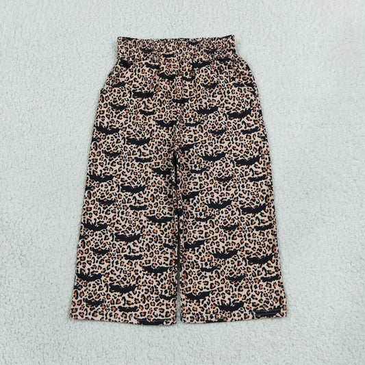 P1133 Halloween Bat Leopard Girls Pants