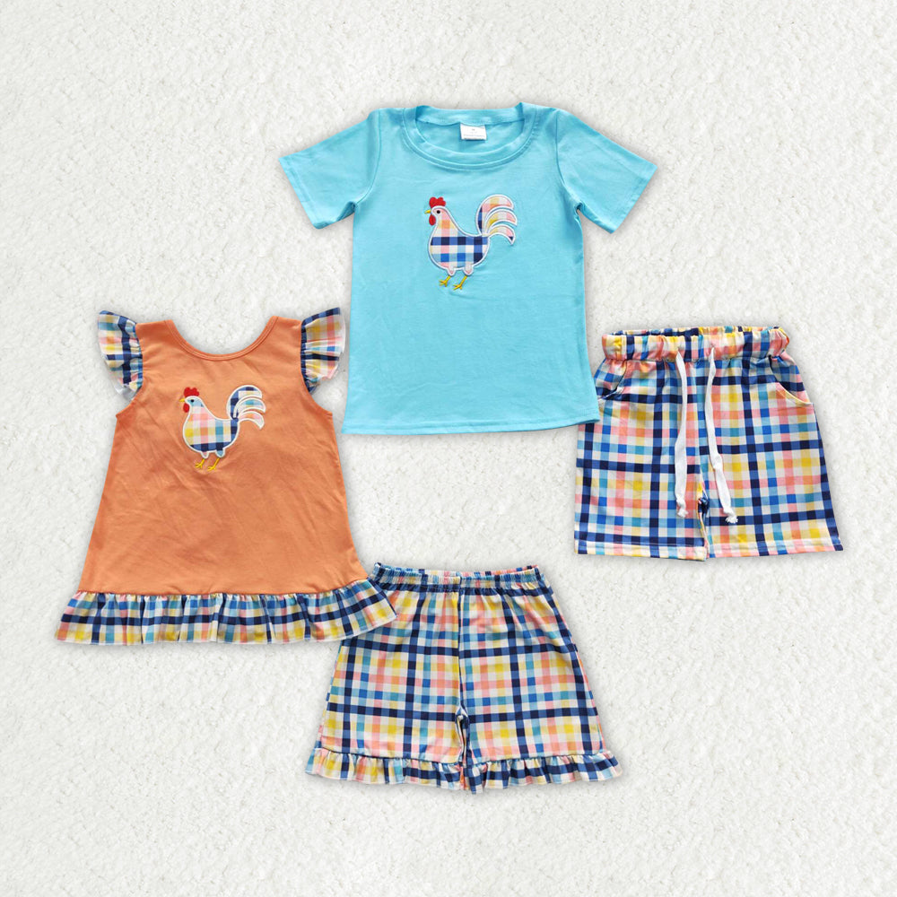 embroidery chick set RTS sibling clothes