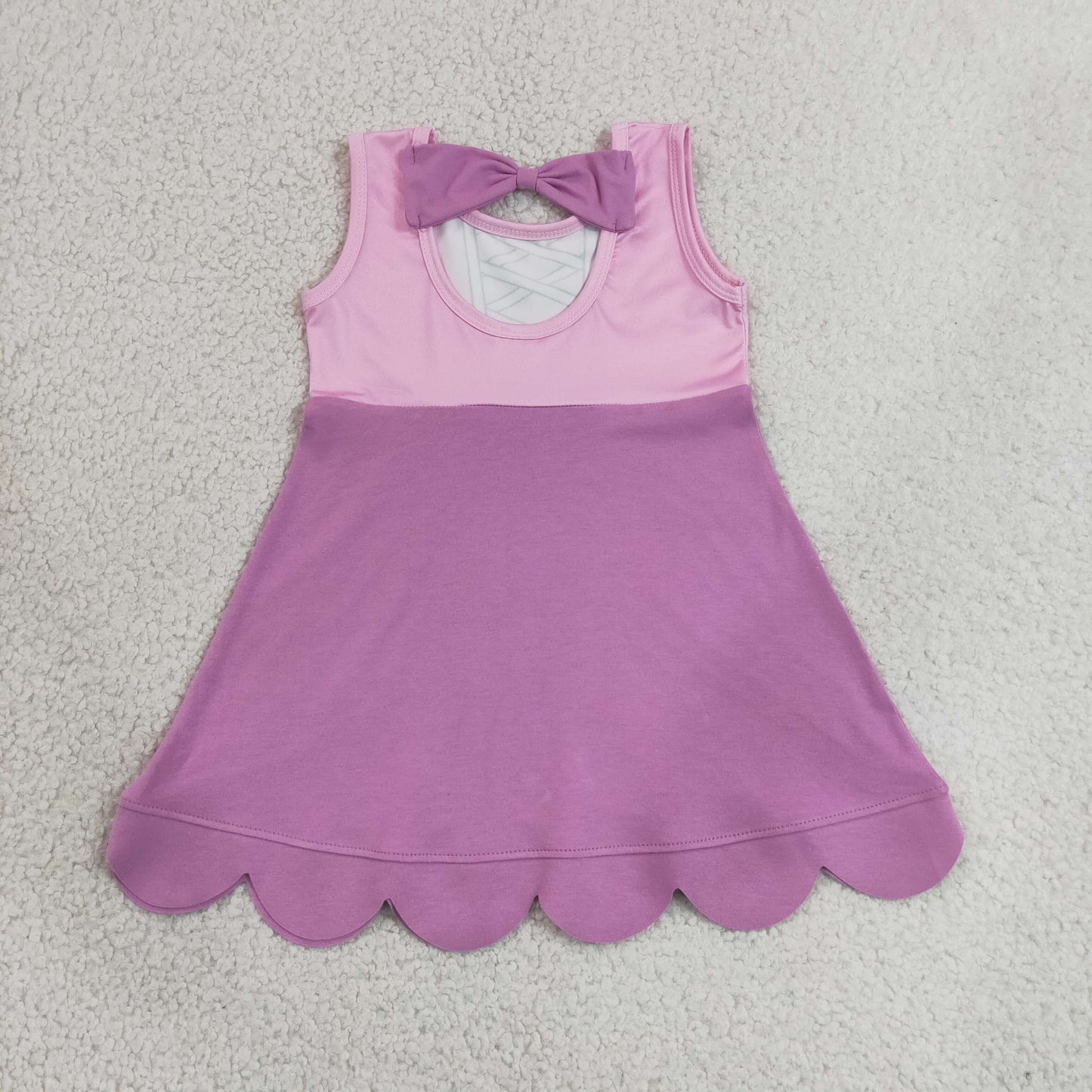 GSD2518 cartoon princess hot pink sleeveless girls dress
