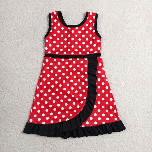GSD4128 Yoga Red Dot Skorts Girls Dress