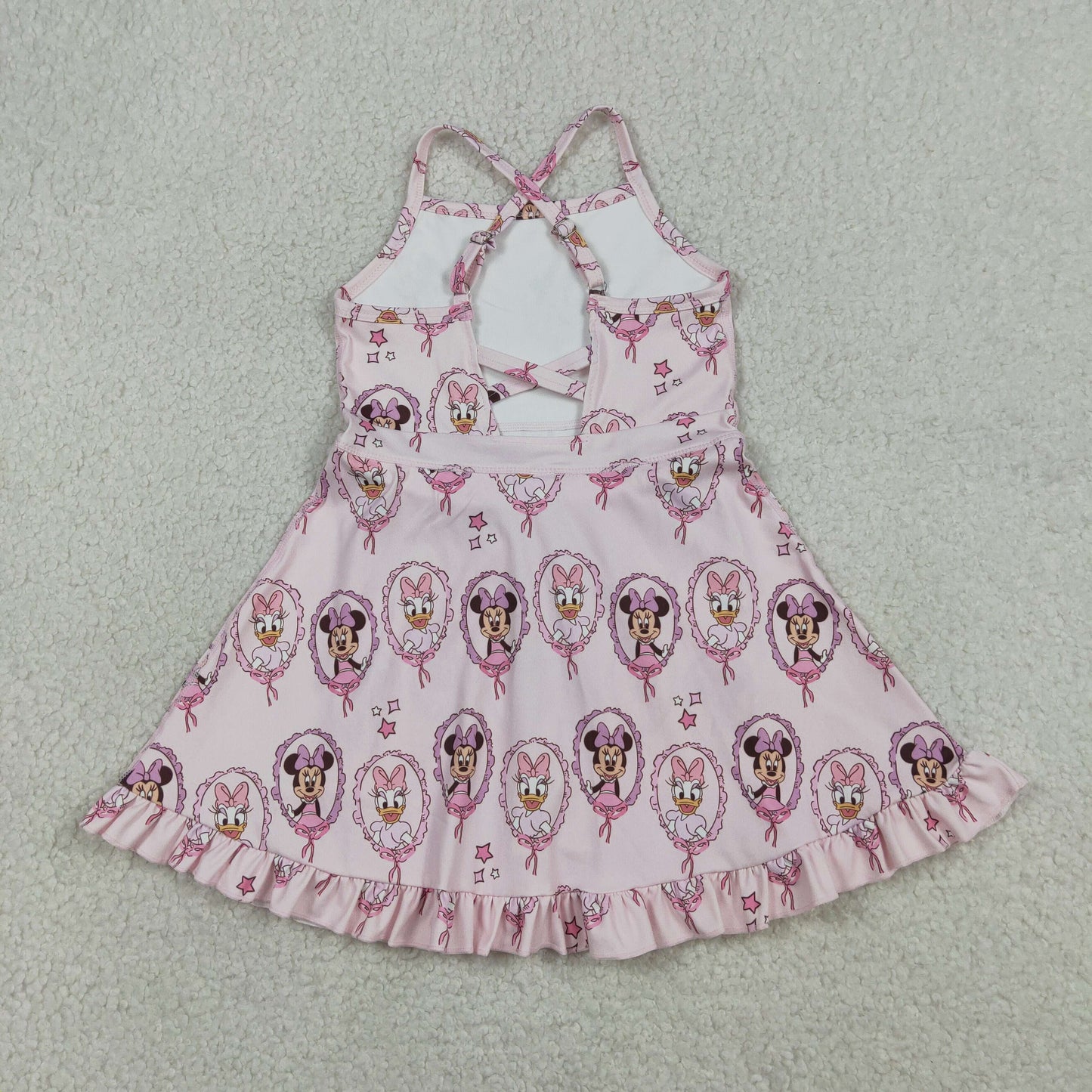 GSD3915 Yoga Cartoon M Pink Skorts Girls Dress
