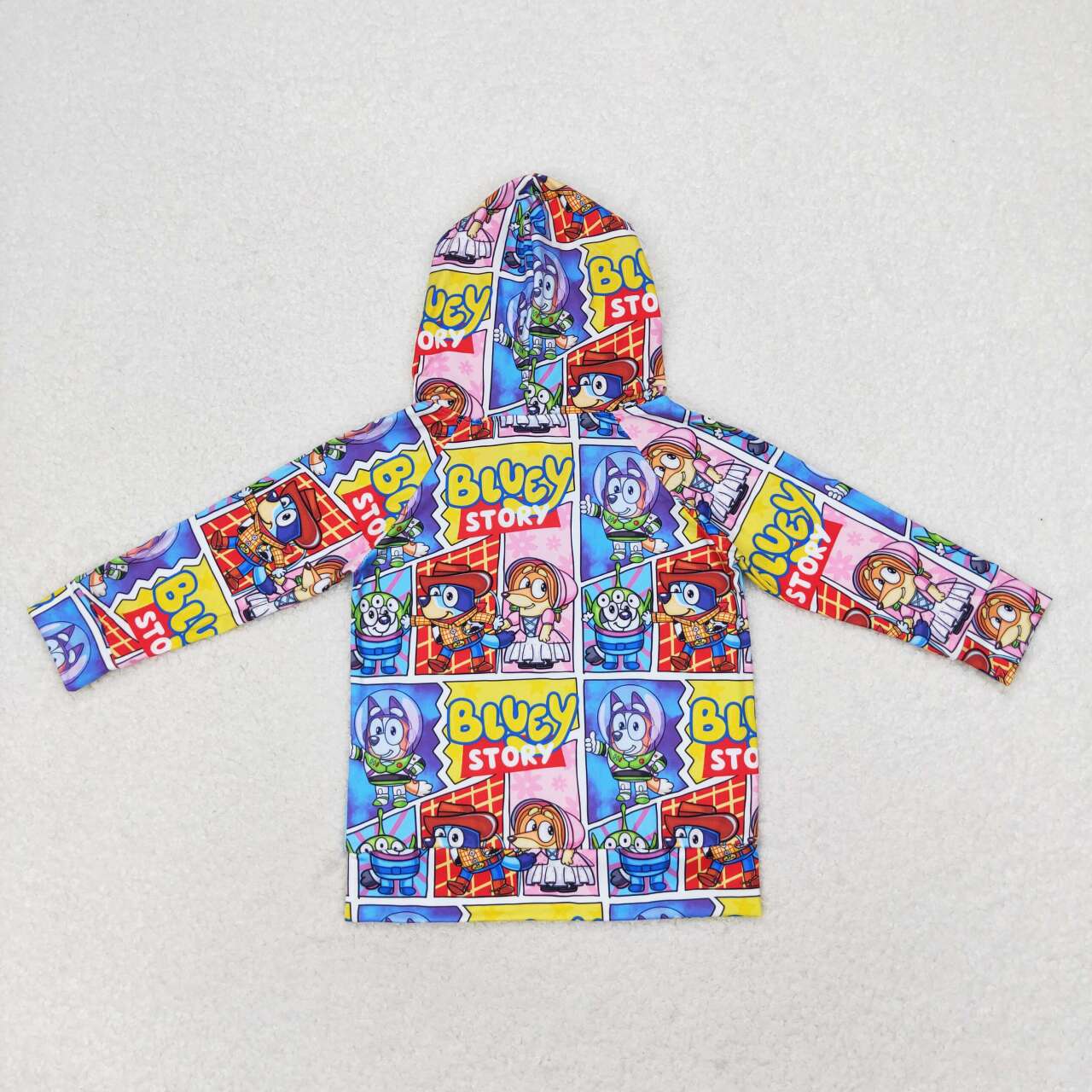 BT0715 cartoon blue dog blue long sleeve boys hoodie top