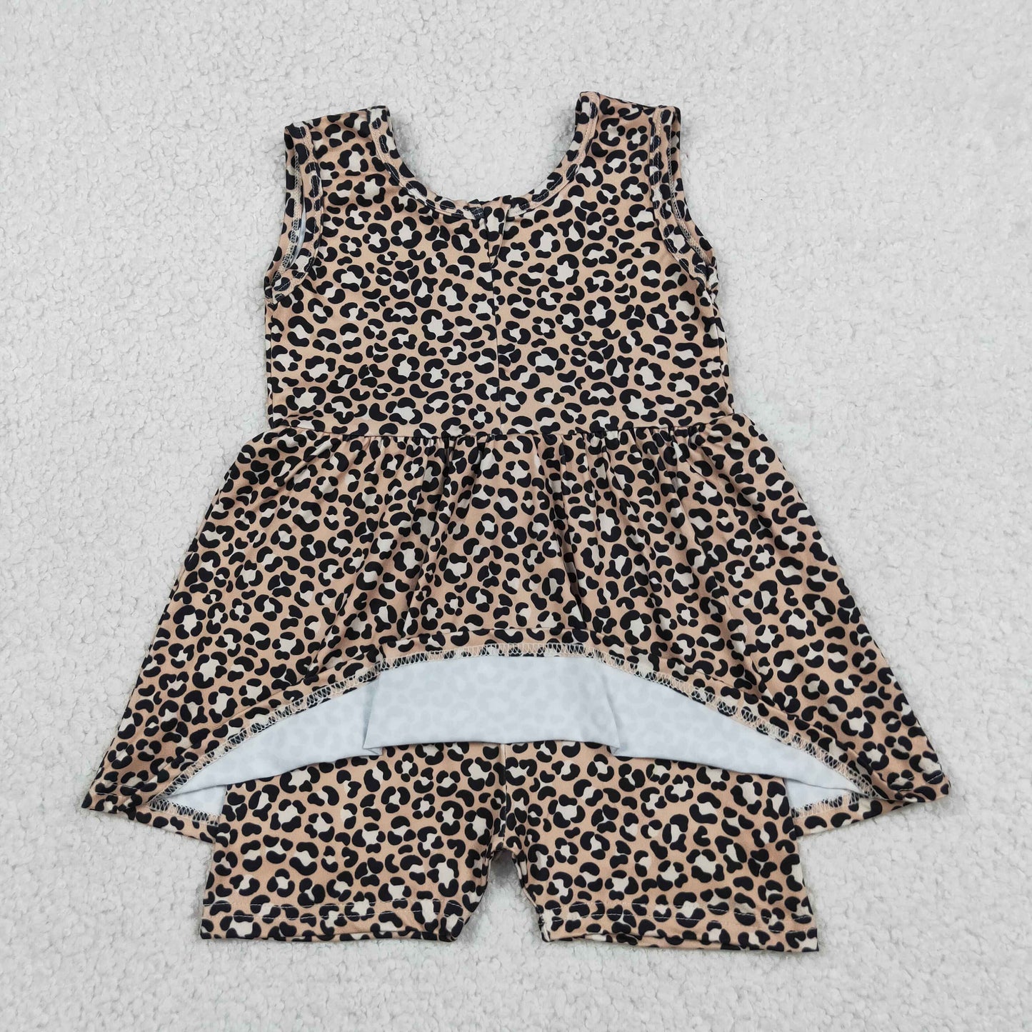 SR3070 cow print sleeveless girls jumpsuits