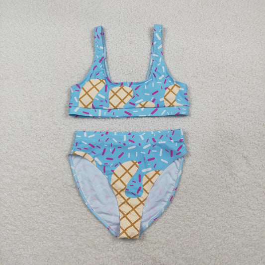 S0577 blue sprinkles adult women swimsuits