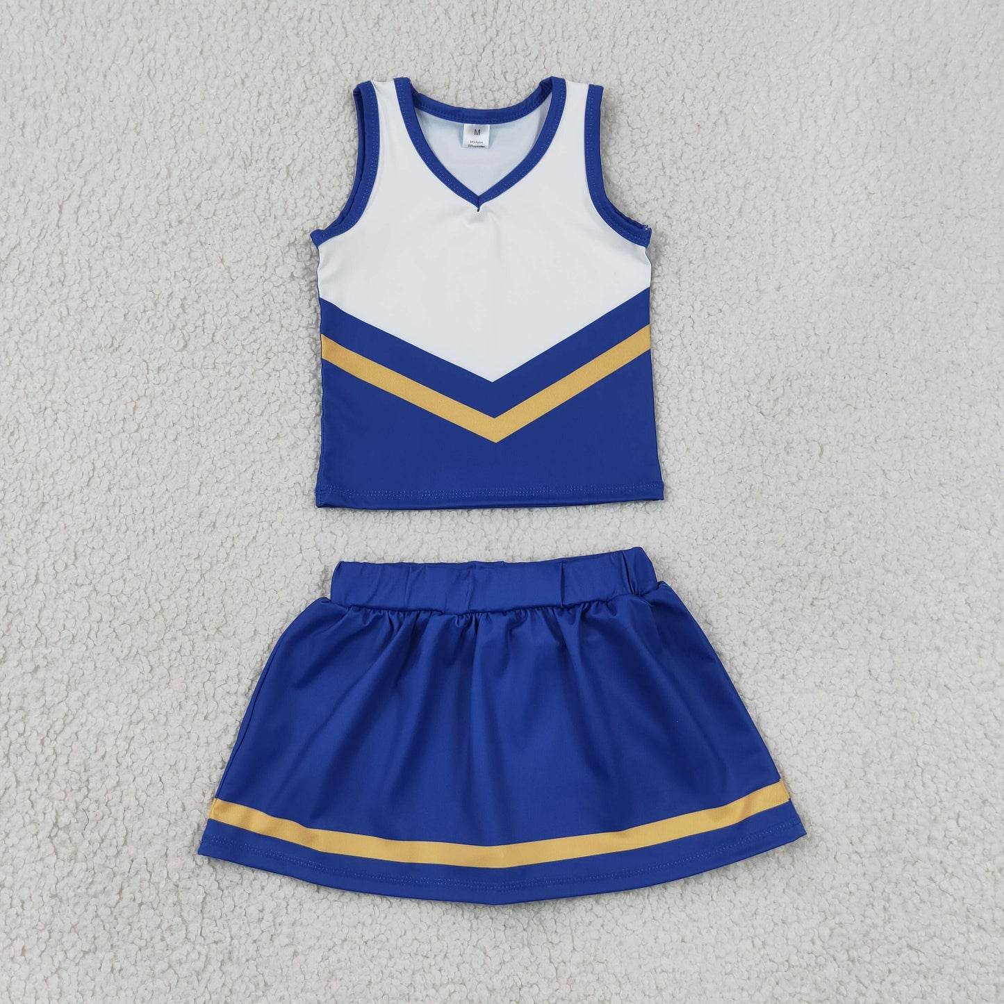 GSD4196 Yoga Blue Sleeveless Skorts Girls Set