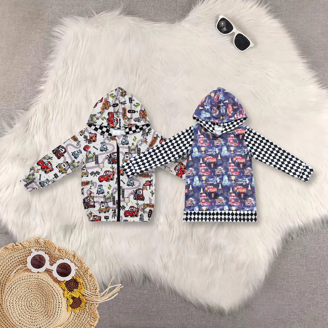 cartoon car hoodie coat/pullover RTS Sibling Clothes