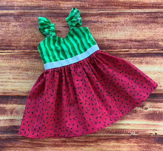Custom watermelon girls dress moq 3
