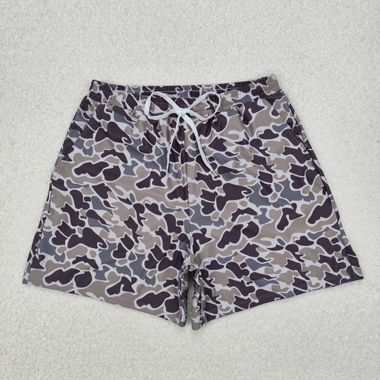 S0323 grey camo shorts adult swimming trunk