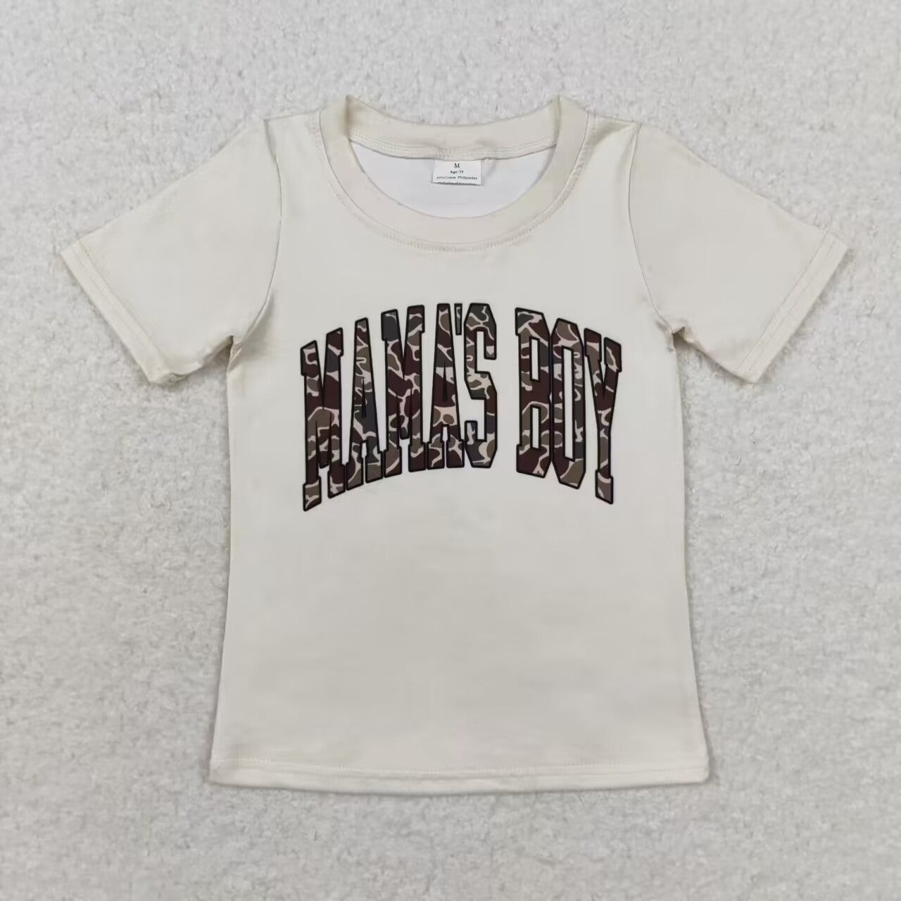 BT0792 camo mamas boy short sleeve boys top