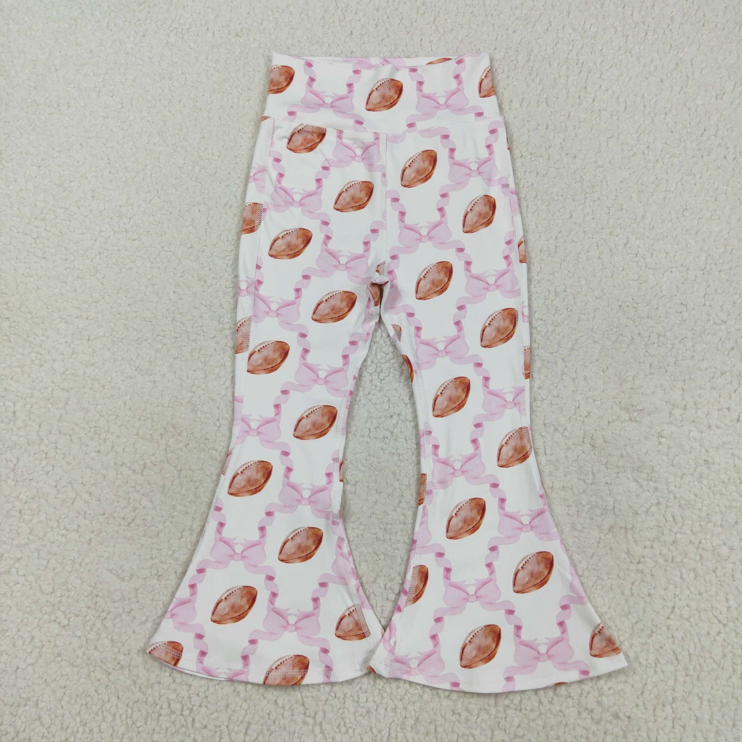 P0780 yoga football pink bows girls pants