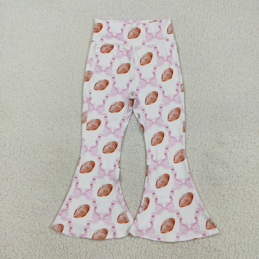 P0780 yoga football pink bows girls pants