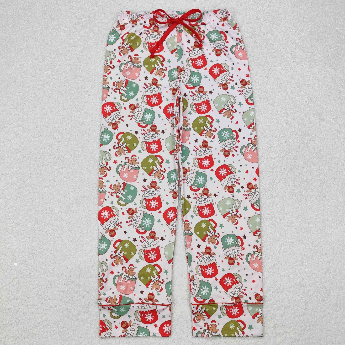 P0601 Christmas gingerbread man red adult pants women pants