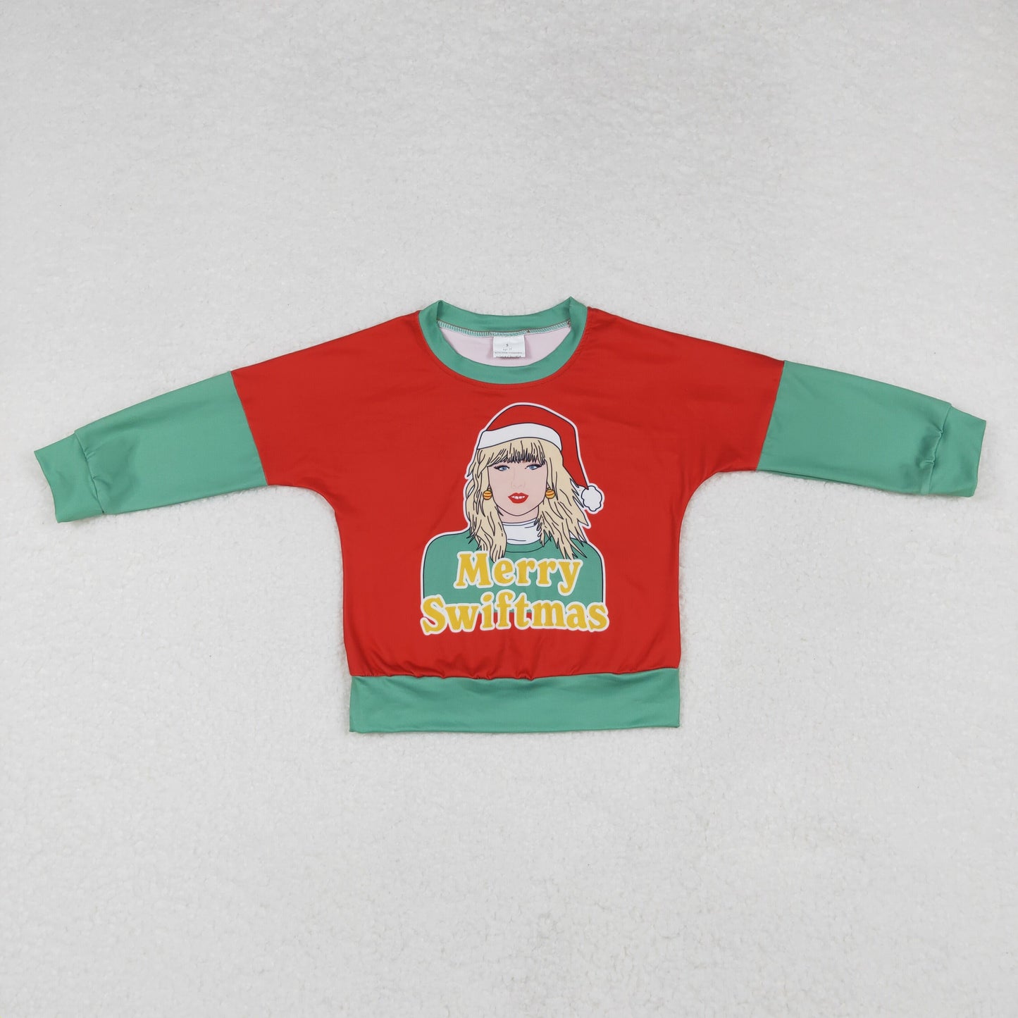 GT0704 Christmas merry Swiftmas red green long sleeve girls pullover