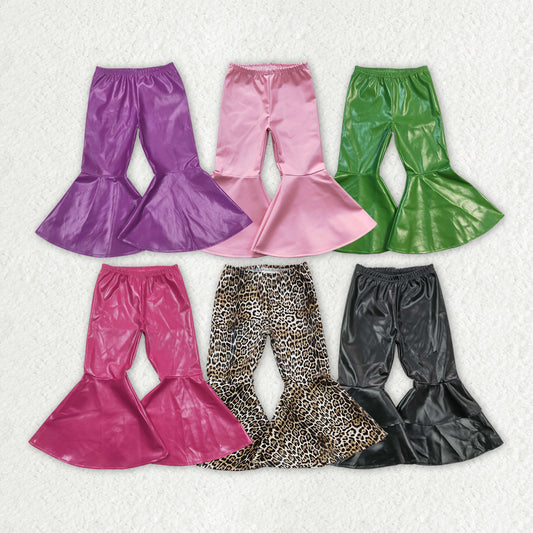 colorful leather girls pants RTS sibling clothes