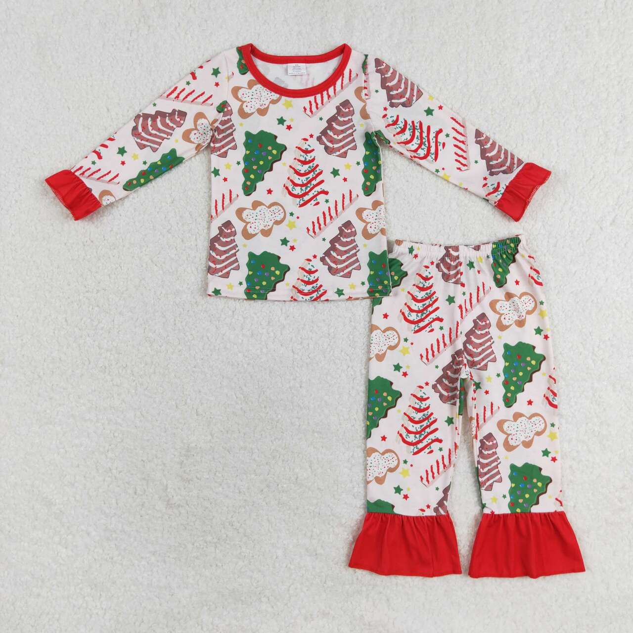 GLP1321 bamboo Christmas tree its the season long sleeve pants girls pajamas