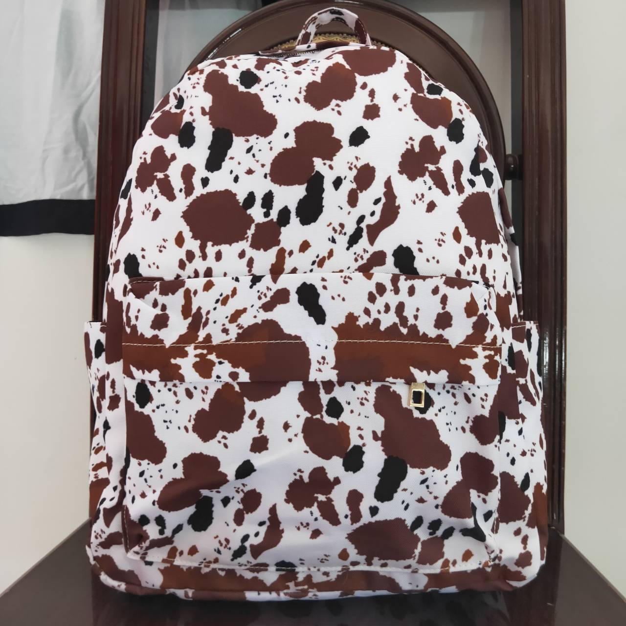 BA0073 Brown Cow Print Kids Bag