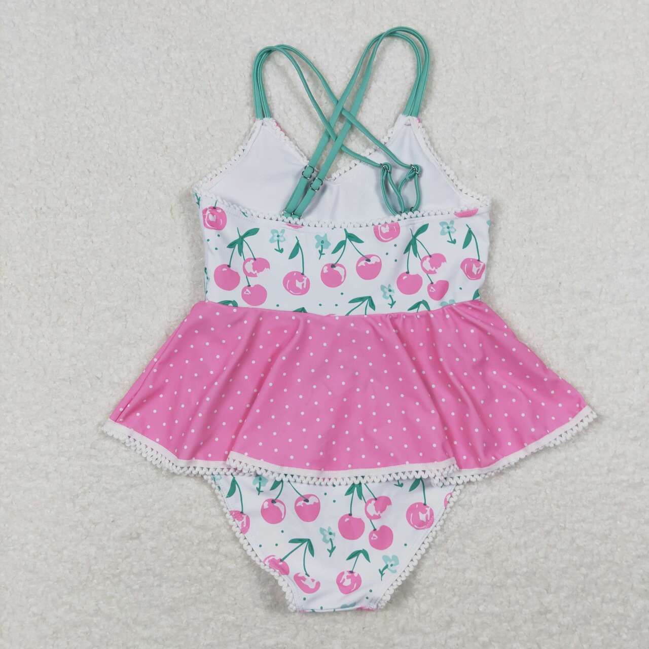 S0251 Hot pink berry girls swimsuits