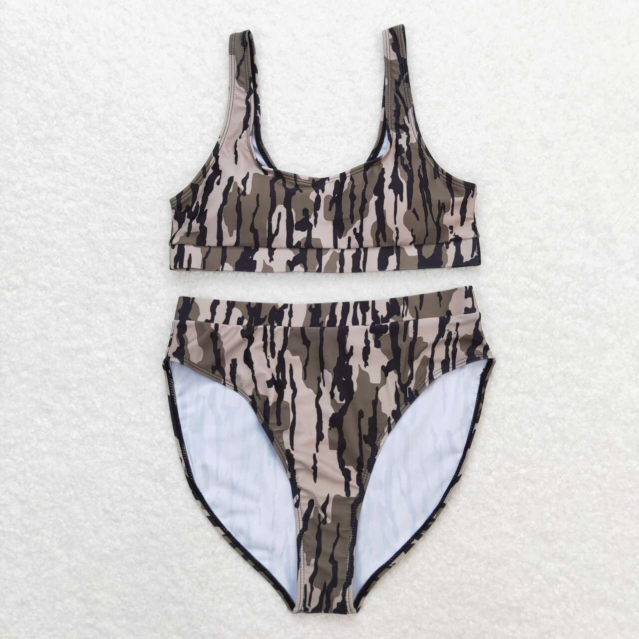 S0322 dark grey camo adult swimsuits