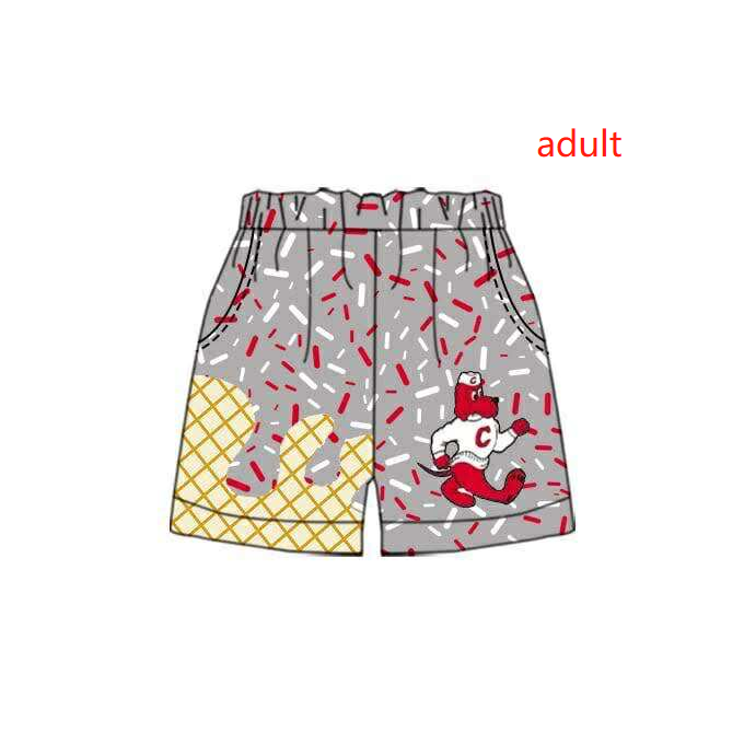 Custom Moq 3 football team ice grey adult man shorts
