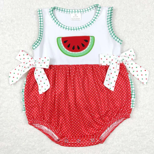 embroidery watermelon RTS sibling clothes