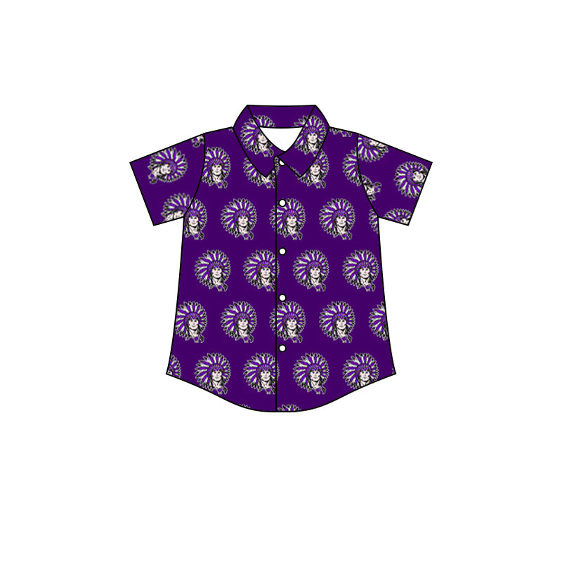 custom team top 9 Purple short sleeve kids top