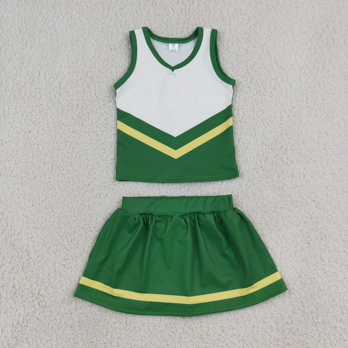 GSD4238 Yoga Green Sleeveless Bows Skorts Girls Set