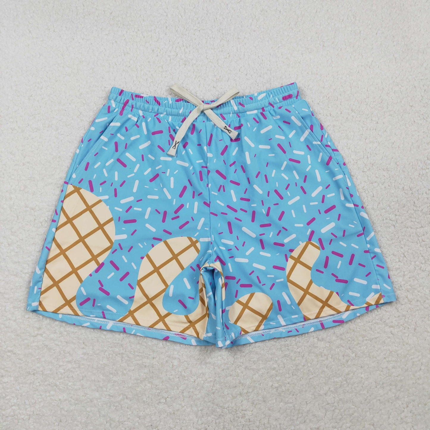 S0578 blue sprinkles adult man swimming trunk