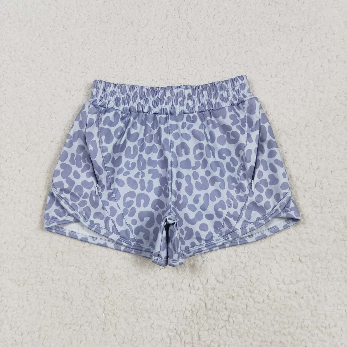 SS0464 yoga grey leopard girls shorts