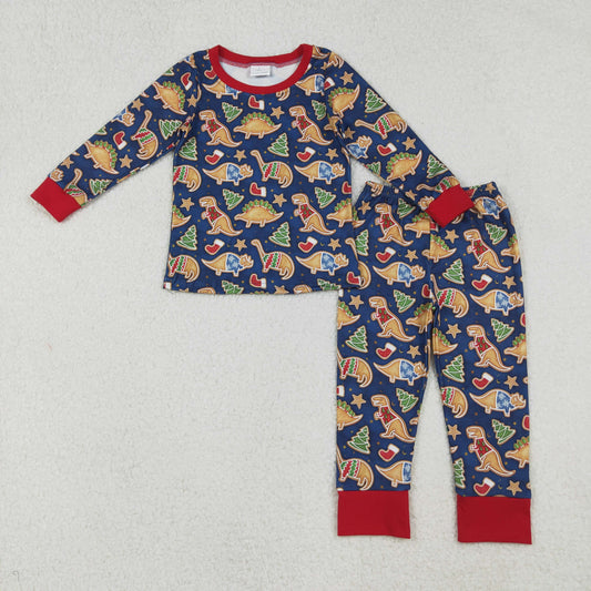 BLP1155 Christmas gingread man discount long sleeve pants boys pajamas