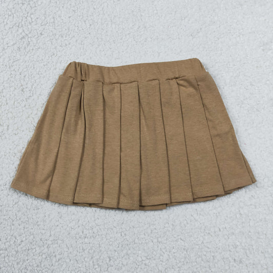 GLK0107 cotton khaki girls skirt skort